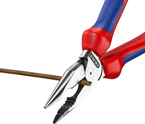 Vista 4 de KNIPEX 08 22 185 Alicates combinados puntiagudos con asas cómodas Negro Atramentized 7.283 in