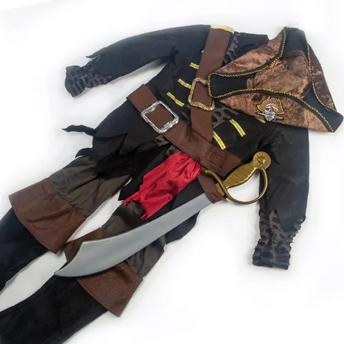 Vista 2 de Teetot & Co. Inc. Disfraz de capitán pirata duro para niños