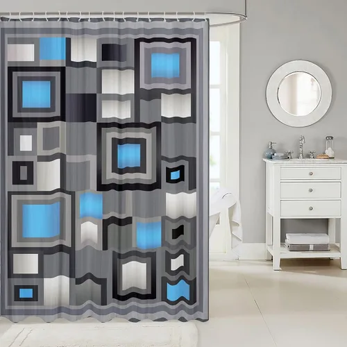 Vista 47 de Decorative White Baseball Shower Curtain Waterproof Polyester Fabric,Red Baseball Bat Bath Curtain Home Bathroom Decor Hanging Curtain with Hooks 72