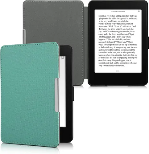 Vista 14 de kwmobile Funda compatible con Amazon Kindle Paperwhite - Funda protectora de nailon para lector electrónico - Antracita
