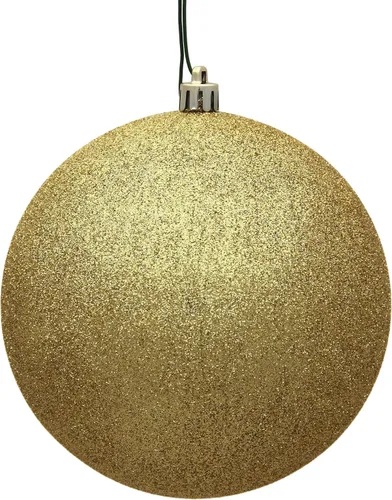 Vista 30 de Vickerman Adorno de bola de Navidad inastillable con acabado de lentejuelas con tapa perforada, 6 por bolsa, 4 pulgadas, color negro