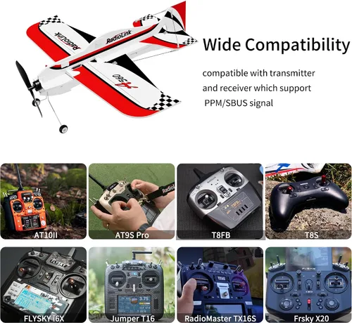Vista 2 de Radiolink A560 Plug & Play (PNP) Avión 3D Radio Control 580mm de Envergadura con 6 Modos de Vuelo, Controlador de Vuelo Byme-A de 4 Canales