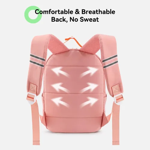 Vista 2 de Voova Mini mochila de viaje para adolescentes, niñas y niños, mochilas pequeñas y ligeras para niños, Rosado, Escuela