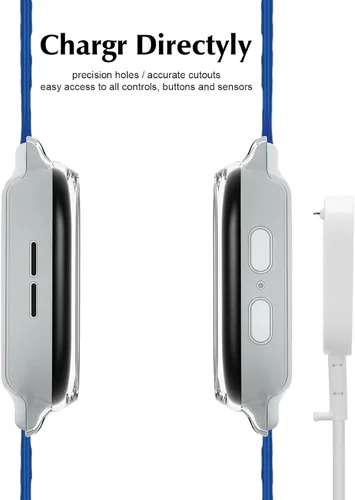 Vista 3 de Kuaguozhe [Paquete de 2 protectores de pantalla compatibles con Gizmo Watch 2, vidrio templado, transparente + azul]