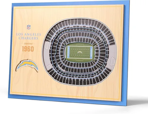 Vista 28 de YouTheFan Arte de pared de 5 capas con vista del estadio de la NFL