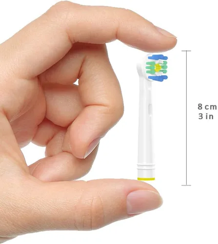 Vista 4 de Cabezales de cepillo de repuesto, compatibles con cepillo de dientes eléctrico Braun 3D White Oral-B - Paquete de 4