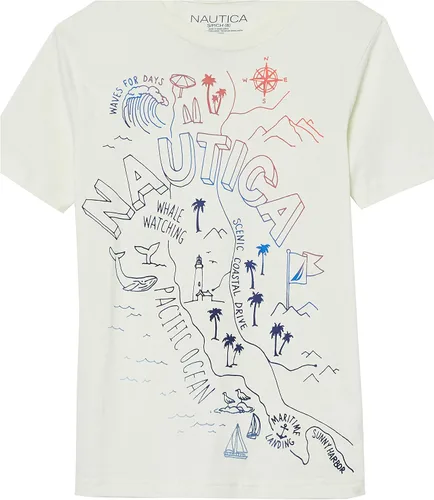 Vista 3 de Nautica Boys' Short Sleeve Legacy Graphic Crew Neck T-Shirt