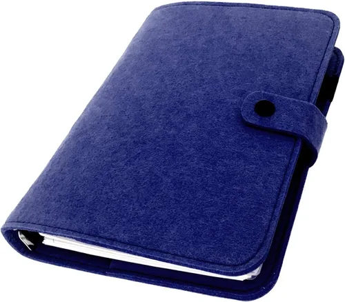 Vista 8 de Carpeta de fieltro A5 con páginas y juego de bolsillos para carpeta, color menta aguamarina
