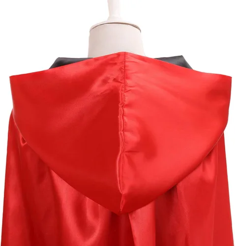 Vista 7 de Makroyl Capa reversible unisex con capucha para Navidad, Halloween, fiesta, vampiros, disfraces de cosplay
