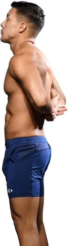 Vista 4 de Andrew Christian Pantalones cortos de malla elásticos VPL para gimnasio