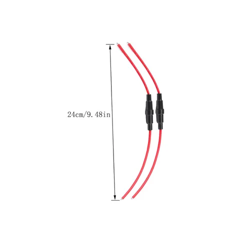 Vista 7 de Soporte de fusible AGC tipo tornillo en línea para automóvil de 0.197 x 0.787 in, 16 cables Awg, 10 piezas + fusible de tubo de vidrio de soplado