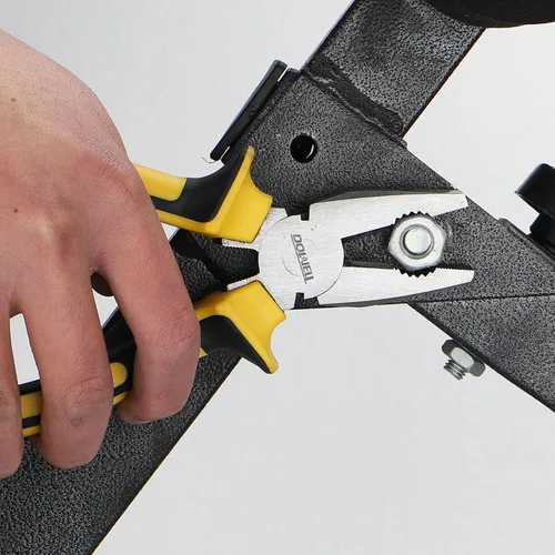 Vista 7 de DOWELL Alicates de Liniero - Alicates Combinados con Cortador de 6 Pulgadas, Construcción de Acero al Cromo Níquel de Servicio Pesado y Mango