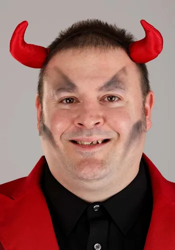Vista 4 de Traje rojo de talla grande disfraz de diablo 2X 3X
