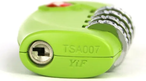 Vista 3 de Combinación de cerraduras de equipaje de viaje aprobadas por la TSA de 4 dígitos para maletas (verde-4 unidades)