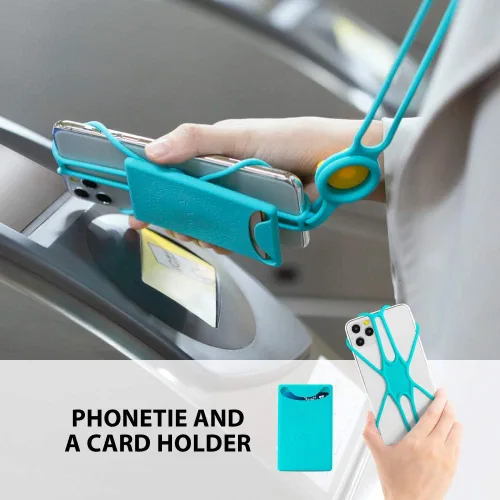 Vista 2 de Bone Lanyard Phone Tie 2, Universal Phone Holder for 4"-6.7" Smartphones