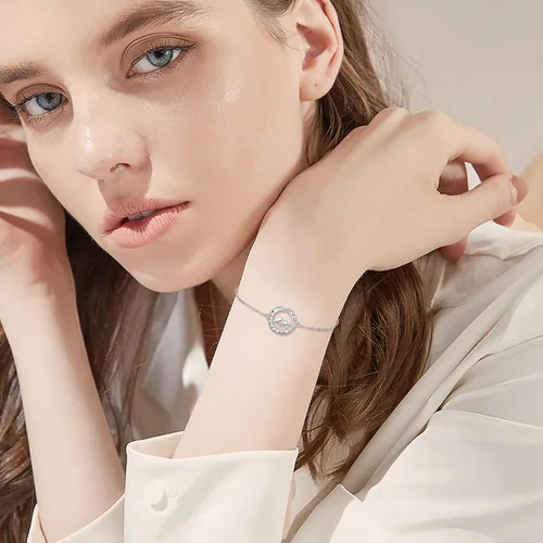 Vista 6 de Pulsera ajustable inspiradora de plata de ley grabada, regalo de graduación para ella, pulseras para mujer, Plata Esterlina, Sin información.