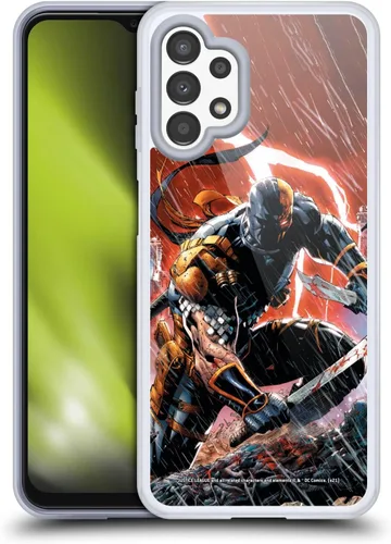 Vista 9 de Head Case Designs Officially Licensed Justice League DC Comics Logo Deathstroke Comic Art Gel Case [Military Grade Protection] Compatible with