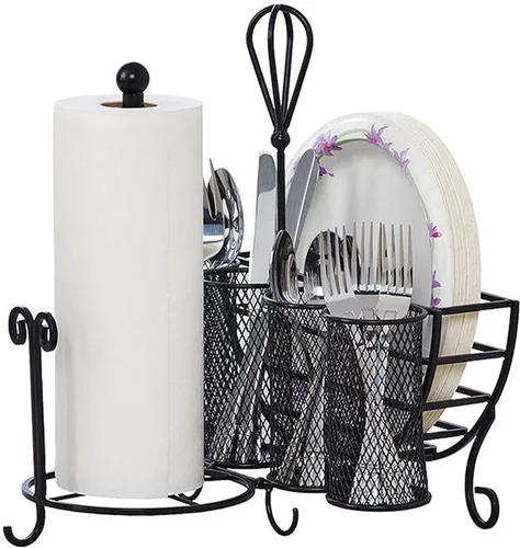Vista 5 de Gourmet Basics by Mikasa caja para pícnic de metal, color negro antiguo