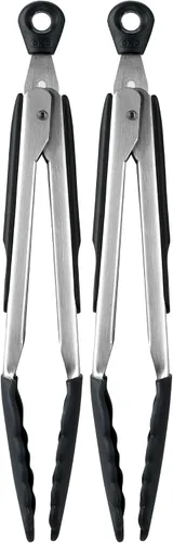 Vista 12 de OXO – Pinzas con buen mango con extremo de silicona, Negro