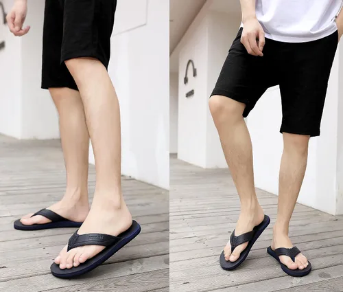 Vista 7 de AX BOXING - Chancletas de cuero para hombre, sandalias tipo pata de gallo, casuales y cómodas