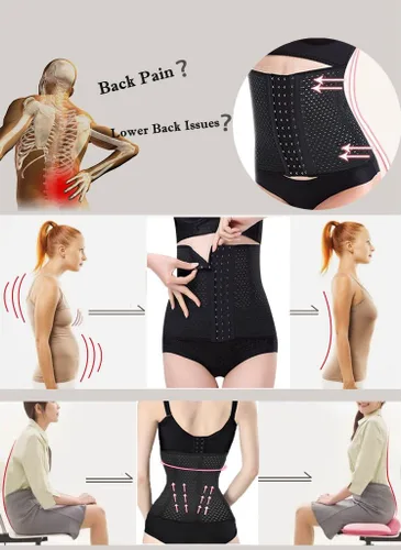 Vista 3 de Entrenador de cintura Cincher Body Shaper Sport Entrenamiento para reloj de arena 6 unids Hueso de acero más alta compresión
