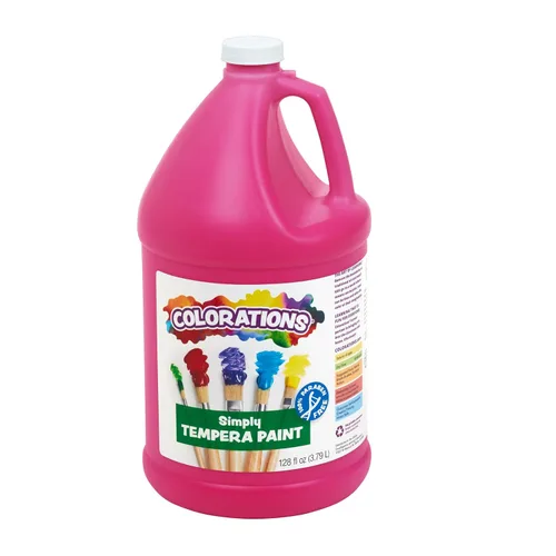 Vista 10 de Colorations Pintura de témpera simple sin parabenos para niños, juego de 11 galones, pintura vibrante para póster y aula, fabricada en Estados
