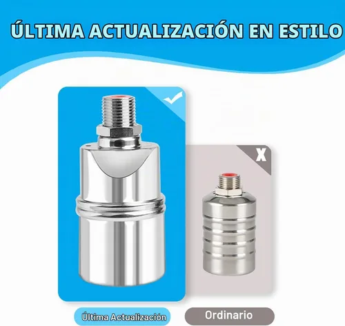 Vista 8 de Válvula de Bola Flotante con Soporte, 1/2" 3/4'' 1'' Válvula de Bola Flotante Mini de Cierre Automático, Válvula Flotante de Control de Nivel