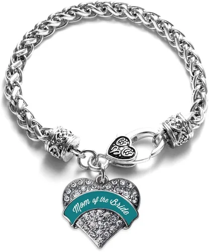 Vista 23 de Inspired Silver - Pulsera de plata con dije de corazón pavé con joyas de circonita cúbica