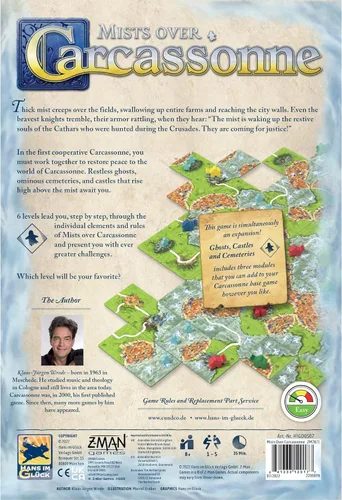 Vista 4 de Juego de mesa Mists Over Carcassonne Juego de estrategia de construcción de territorios Juego familiar cooperativo para niños y adultos A
