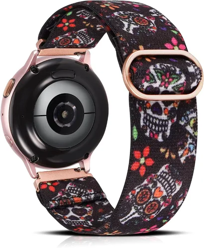 Vista 8 de TOYOUTHS Correa elástica de nylon de 20mm compatible con Samsung Galaxy Watch 7/6/5/4/FE/Active 2 de 40mm 44mm/Watch 6 Classic de 43/47mm/Watch 5