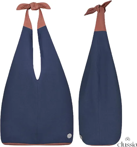 Vista 2 de Bolso Hobo de 100% piel de becerro ligera de lujo Lona Gamuza Estilo a la Porte