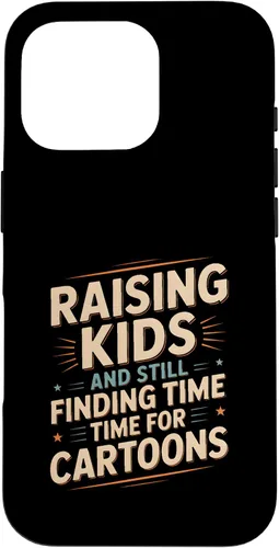 Vista 20 de Raising Kids and Still Finding Time Time for Cartoons Humor Case for iPhone XR