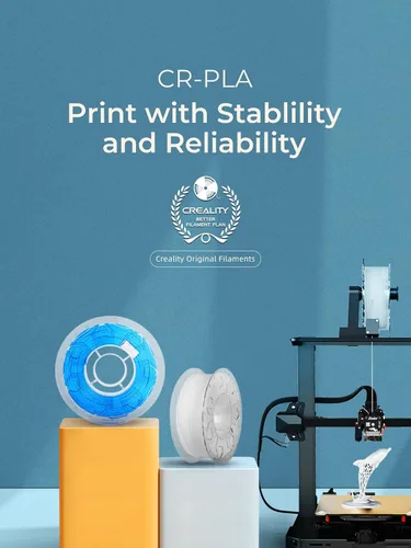 Vista 2 de Creality PLA - Filamento de impresora 3D de 1.75 mm, paquete de filamento para impresoras 3D, resistencia mejorada sin deformación, precisión