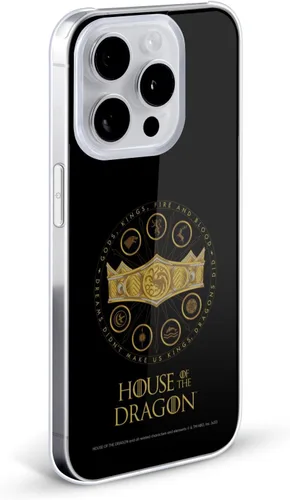 Vista 2 de Head Case Designs Officially Licensed House of The Dragon: Television Series Crown Graphics Hard Back Case Compatible with Apple iPhone XR