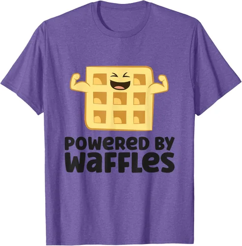 Vista 8 de Camiseta de gofres para el desayuno con diseño de gofres, Blanco, S