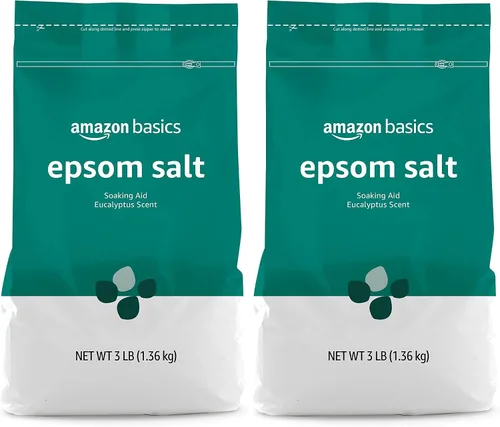 Vista 5 de Amazon Basics Ayuda para remojar sal de Epsom, aroma a eucalipto, 3 libras