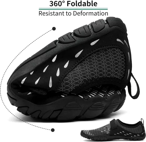 Vista 6 de SAGUARO Zapatos de agua para hombres y mujeres, zapatos de playa de secado rápido, sin caída, zapatos acuáticos para río, piscina, surf, kayak