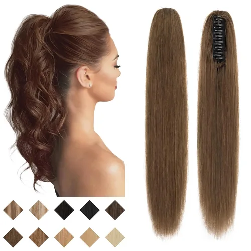 Vista 19 de SEGO - Extensión de cola de caballo de cabello humano con pinza de 14