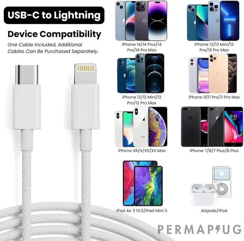 Vista 6 de Permaplug Bloqueo del cargador: sistema de bloqueo de cargador de teléfono antirrobo y a prueba de tirones [carga rápida de 45 W] para Apple iPhone