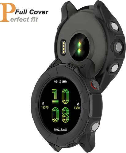 Vista 3 de Miimall Compatible con Garmin Forerunner 955 Caso, resistente a los arañazos, TPU Militar Funda de protección para Garmin Forerunner 955/955 Solar