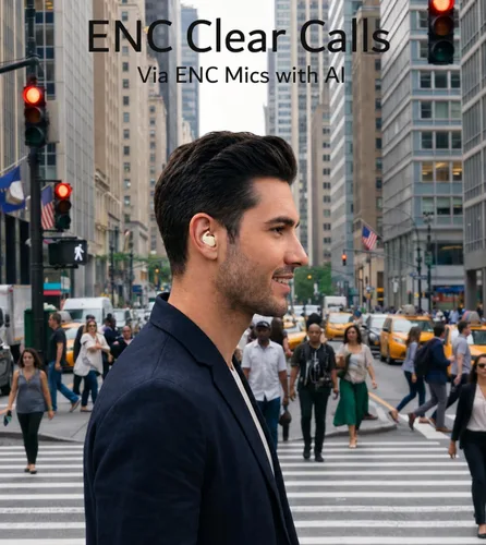 Vista 5 de Mini auriculares invisibles inalámbricos Bluetooth, pequeños auriculares pequeños para orejas pequeñas, elegantes auriculares negros discretos