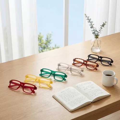 Vista 9 de Eyekepper Blue Light Glasses Men Women, Large 6 Pack Eyeglasses