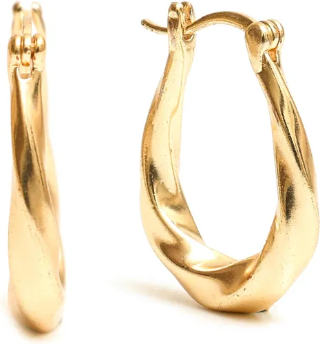 Vista 6 de Gempires - Aretes ligeros y gruesos, delicados y minimalistas, hipoalergénicos, chapados en oro, sin deslustre, diseño clásico, para uso diario