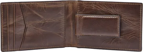 Vista 48 de Fossil Cartera Anderson de piel delgada y minimalista con bolsillo frontal plegable para hombre