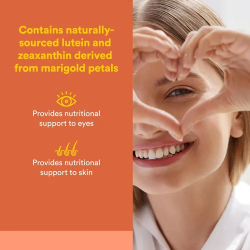 Vista 2 de Natural Factors - Luteína 20 mg, antioxidante natural para apoyar la salud ocular, 30 geles blandos