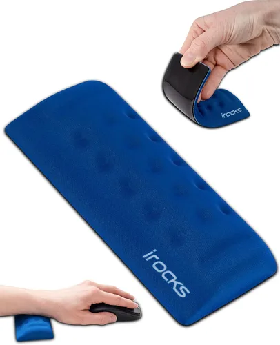 Vista 15 de i-Rocks Reposamuñecas de Espuma Viscoelástica para Teclado - Reposamuñecas que Reduce el Dolor para Teclado de Computadora - Reposamuñecas con Base