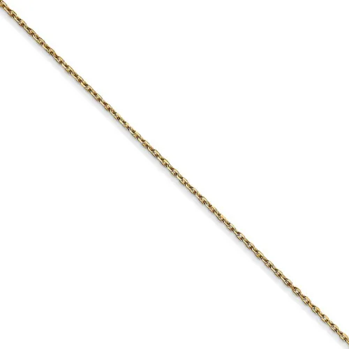 Vista 2 de Collar de pastor alemán simple de oro amarillo de 14 quilates con lazo negro