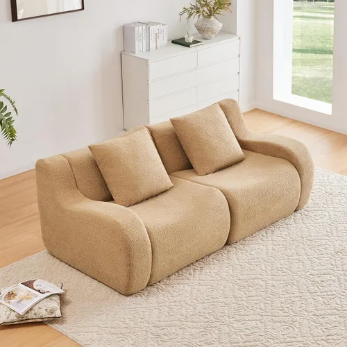 Vista 44 de Sofás de peluche sin hueso para sala de estar, juego de sofá modular negro con asiento profundo, sofá de gran tamaño, sofás para sala, cómodos sofás