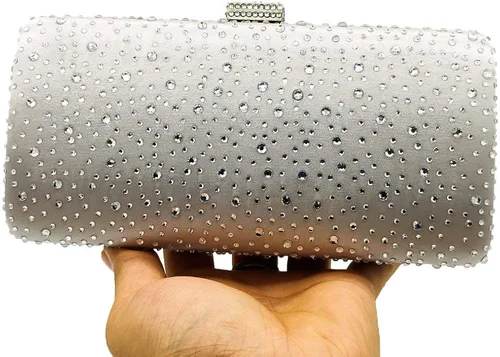 Vista 5 de Bolsos de noche elegantes de cristal de embrague de las mujeres de la boda de la caja