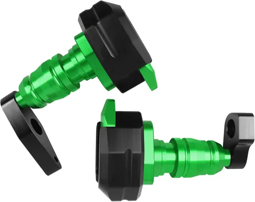 Vista 3 de Worldmotop Marco Sliders Protector Protector Protector para Kawasaki Ninja650 Ninja 650 2012-2016 Aluminio Anti Motor Crash Pads (verde)